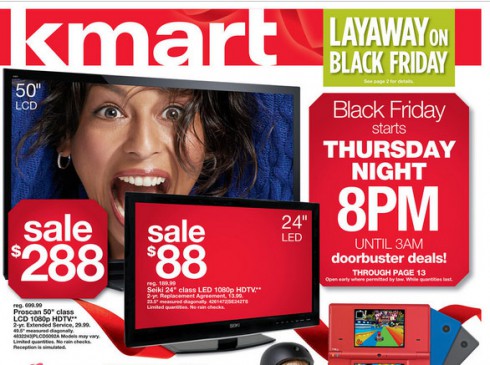 KMart 2012 Black Friday ad with 50" flatscreen television possibly bought by Anthony Perry