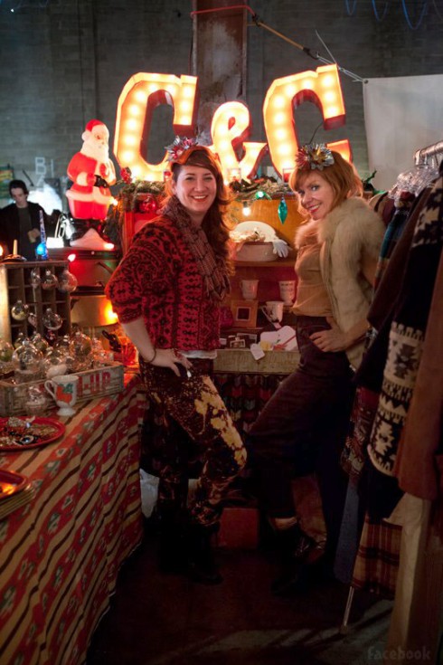 Storage Wars New York's Courtney Wagner and Candy Olsen at a C and C Pop-up Shop event