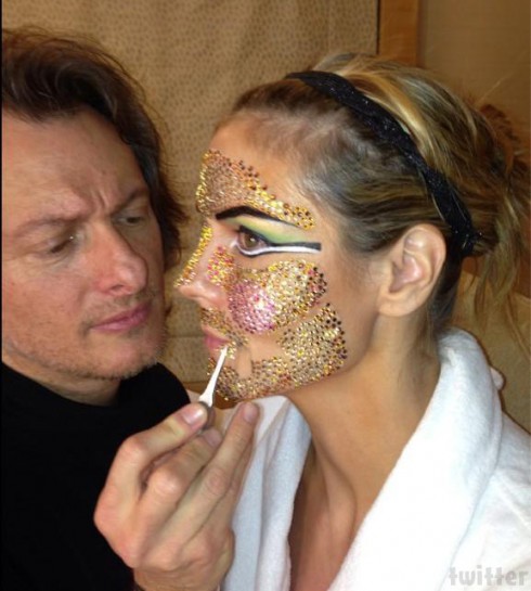 Heidi Klum tweet Getting ready with Bill Corso for my Haunted Holiday Party!