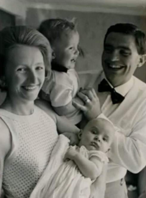 Intimate photo of Hugh jackman with his mother and father as a baby
