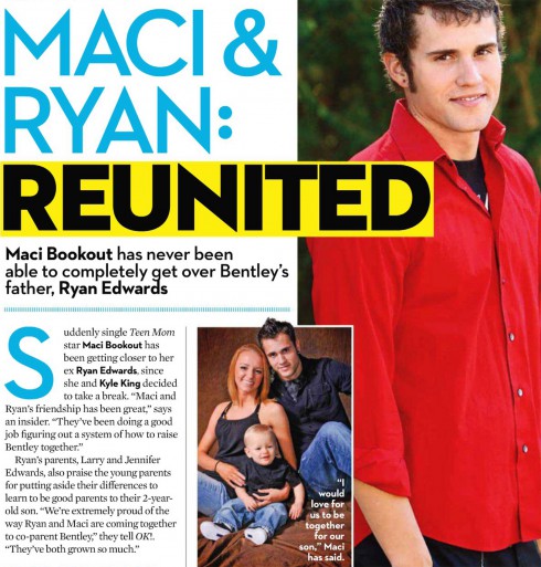 OK magazine story about Teen Mom Maci Bookout and Ryan Edwards getting back together