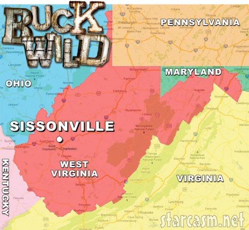 Where was MTV's Buckwild filmed? Map of Sissonville West Virginia