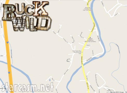 Map of where Buckwild was filmed in Sissonville West Virginia