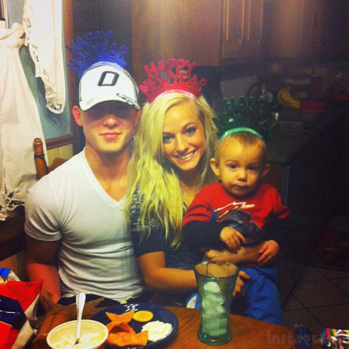 Mackenzie Douthit with fiance Josh McKee and son Gannon