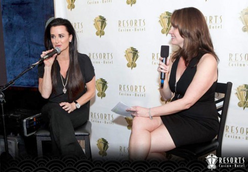 Kyle Richards speaking at Resorts in Atlantic City