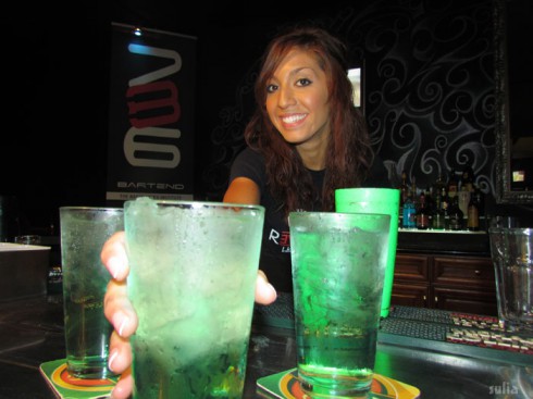 Teen Mom Farrah Abraham bartending