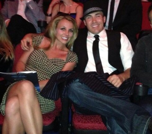 Britney Spears and her boyfriend David Lucado at a show in Las Vegas