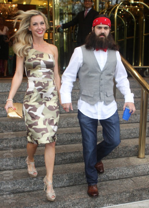 Duck Dynasty's Jessica Robertson in a camouflage dress