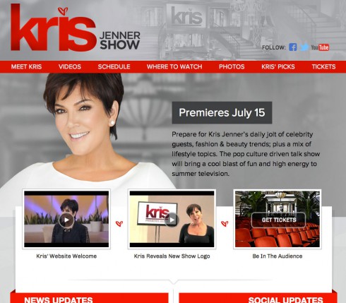 kris jenner website launches premiere july talk