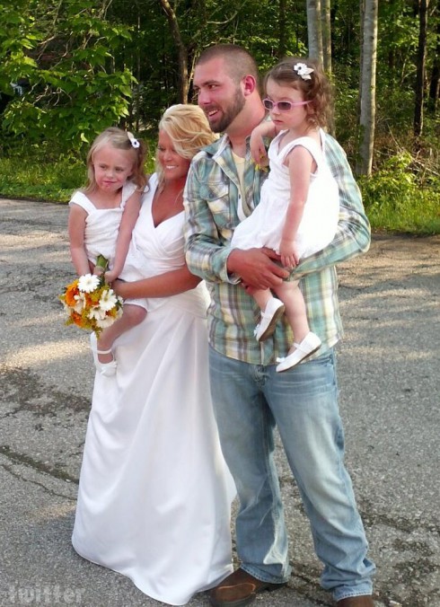 Teen Mom 2 Corey Simms Miranda Simms wedding photo with Ali and Aleeah