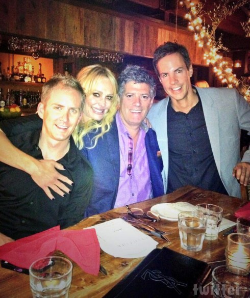 Taylor Armstrong and boyfriend John Bluher birthday dinner Aventine restaurant