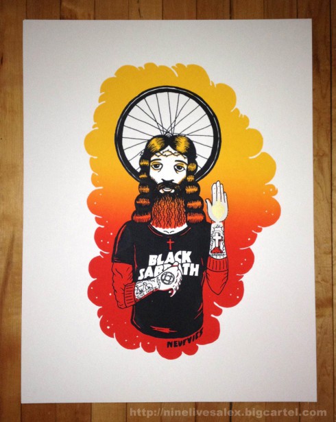 Alexandre De Meyer Rider Jesus screen print poster