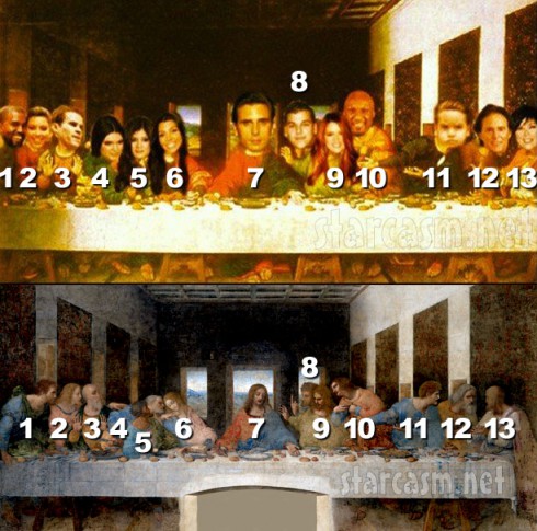 Scott Disick's Last Supper photo with which Kardashian is which disciple