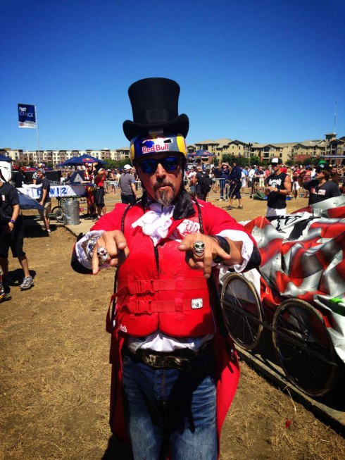 Richard Rawlings 2013 Red Bull flugtag circus costume