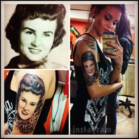 Who is the woman in Big Tips Texas Morgan's arm tattoo?