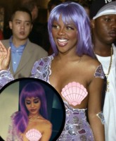 PHOTOS Miley Cyrus’ Halloween costume throwback to Lil’ Kim’s VMA outfit