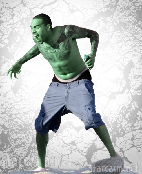 Chris Brown as the Incredible Hulk