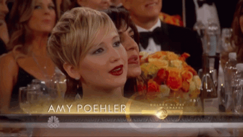Golden Globes - Amy Poehler - Jennifer Lawrence