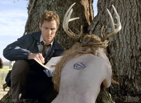 True Detective Rust Cohle and the dead body of Dora Lange
