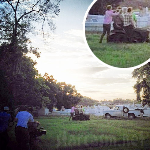True Detective instagram pics Lawnmower man Errol cemetery