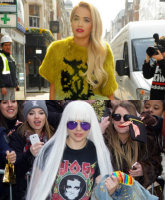 PHOTOS Who wore ultra distressed denim better? Rita Ora vs. Lady Gaga