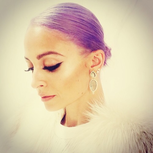 Photos Nicole Richie S Hair Is Purple Thanks To Kelly Osbourne S Dare