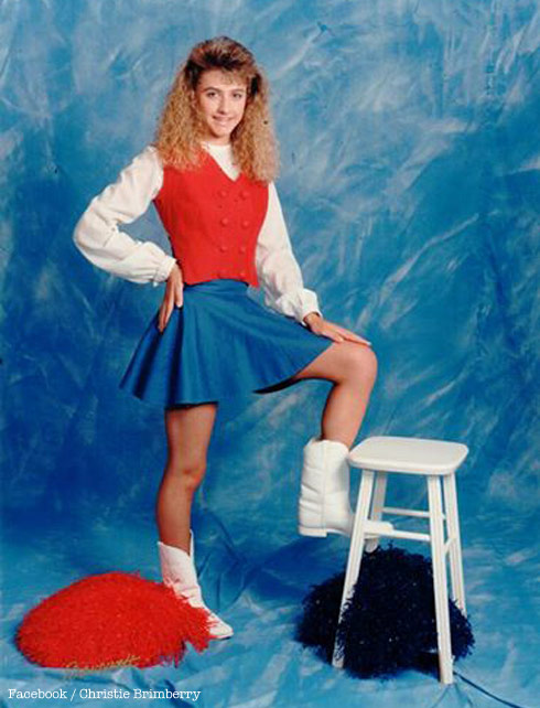 Christie Brimberry in an epic Throwback Thursday big hair photo