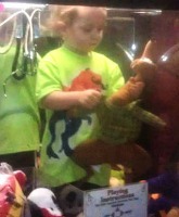 PHOTO Houdini toddler escapes from home, climbs into claw toy machine