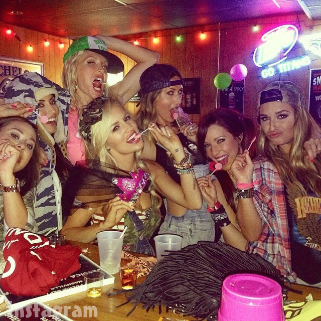 Emily Maynard white trash bash bachelorette party pinata candy