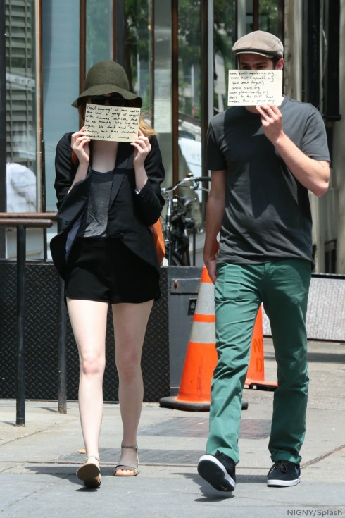 Emma Stone and Andrew Garfield Message to Paparazzi