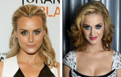 Are Taylor Schilling And Katy Perry Related Lookalike Side By Side.