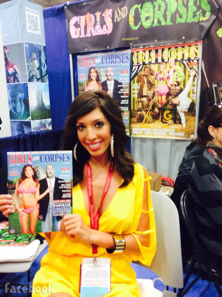 Farrah Abraham at Girls and Corpses booth 2014 San Diego Comic-Con