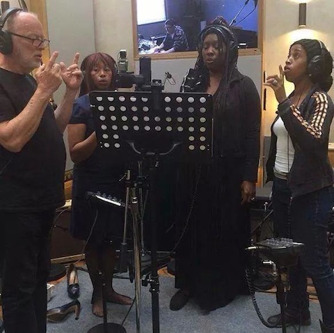 Floyd singin Backup singer Durga McBroom-Hudson, along with assorted choral companions, laying down some hot new Floyd jams.