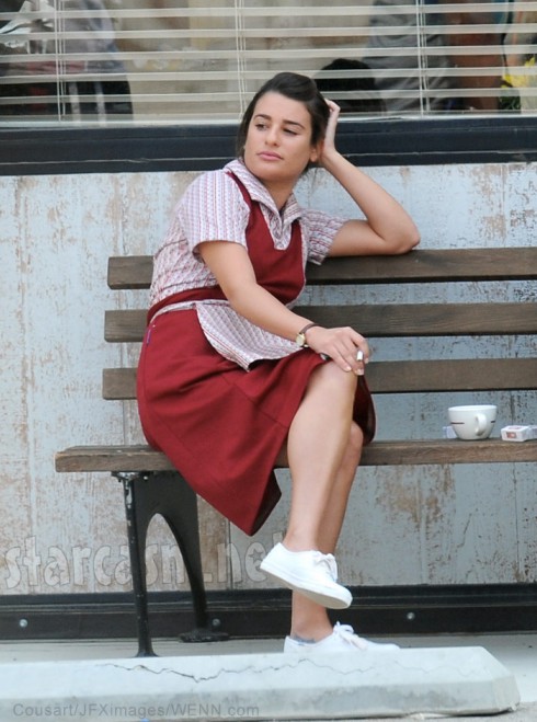 Lea Michele as waitress Gertie on Sons of Anarchy Season 7