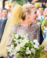 What do you think of Piper Perabo’s unconventional wedding dress?