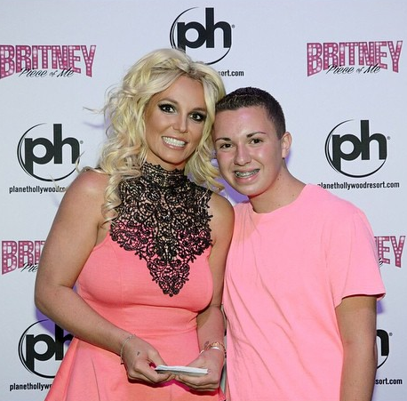 Britney Spears with fan David LeCours