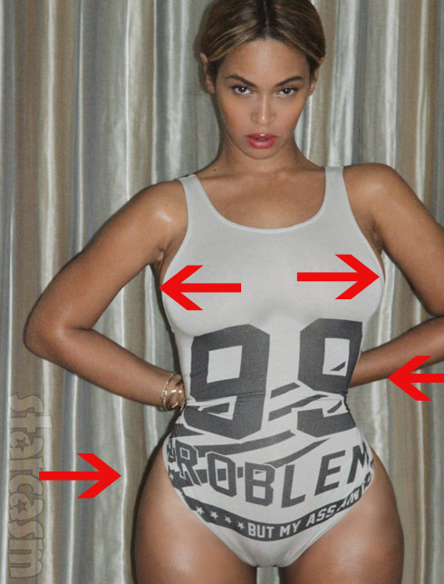 Beyonce 99 problems leotard Photoshop - click to enlarge