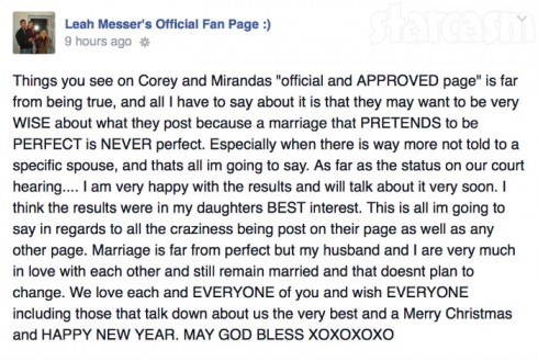 Leah Calvert Facebook Rant Against Corey Simms