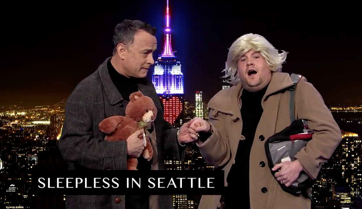 Tom Hanks and James Corden reenact every Tom Hanks movie ever ...