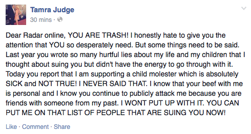 Tamra's Response