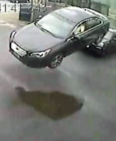 It’s Monday so let’s watch an airborne car crash into an auto repair shop!