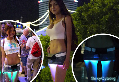 PHOTOS Are miniskirts with LED underlights the next big thing?