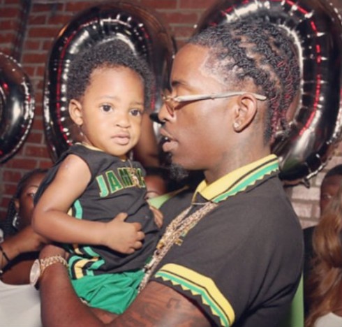 VIDEO Rich Homie Quan smoking joint with toddler on lap