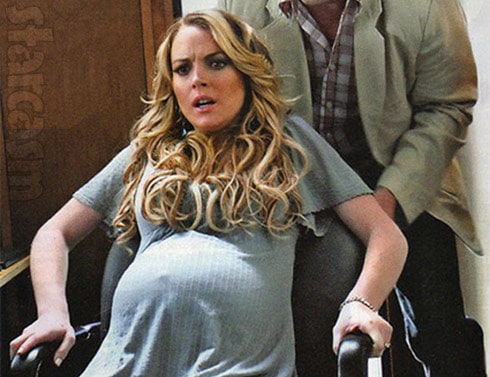 Lindsay Lohan pregnant Labor Pains