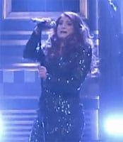 VIDEO Meghan Trainor fell on her bass last night