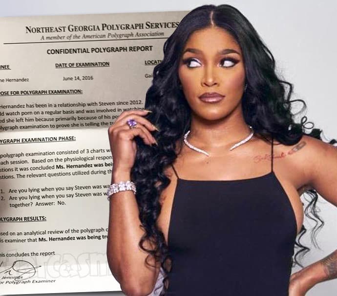 Joseline Hernandez shares polygraph test results about Stevie J watching gay porn