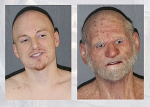old man disguise arrest