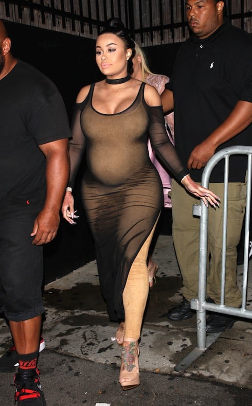 After Announcing That She's Expecting A Baby Girl, Blac Chyna Leaves The Penthouse Nightclub As She Films For Her New Reality Show