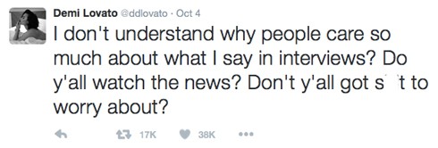 DemiLovatoTweet