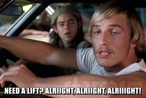 Matthew McConaughey designated driver University of Texas